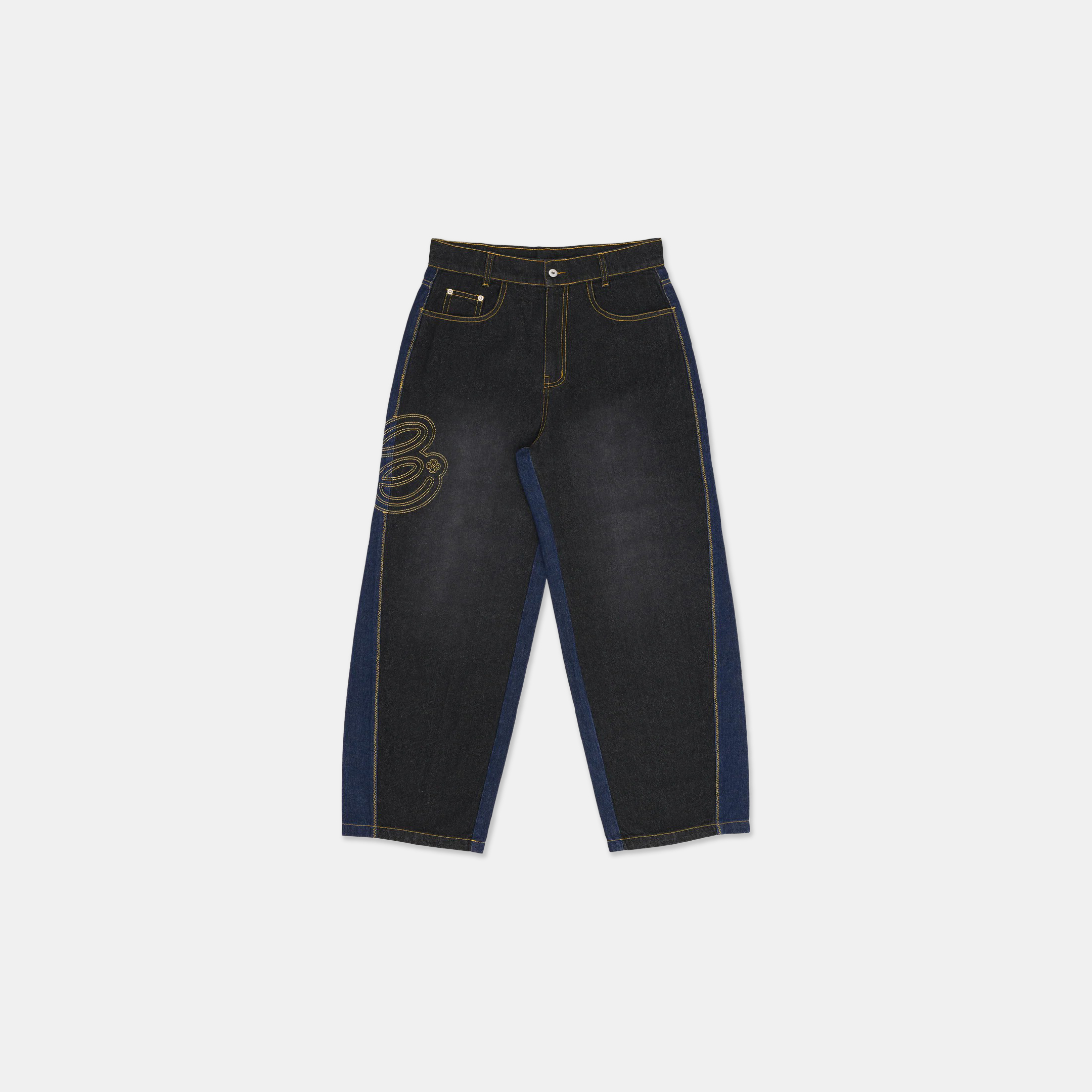 theElems 雙色 拼接 牛仔褲