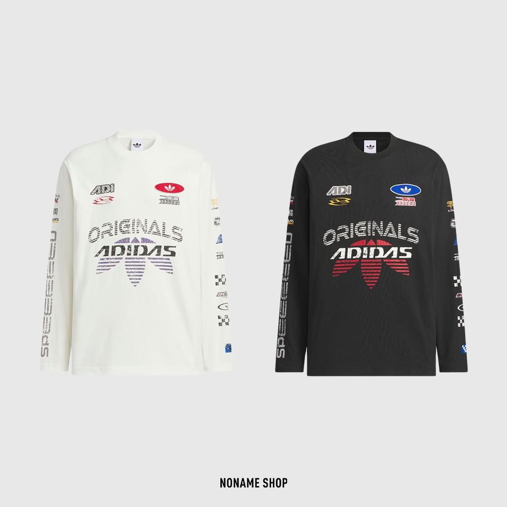 ADIDAS Originals SS25 Moto 賽車風 寬鬆 刺繡 長袖 兩色 (男款)