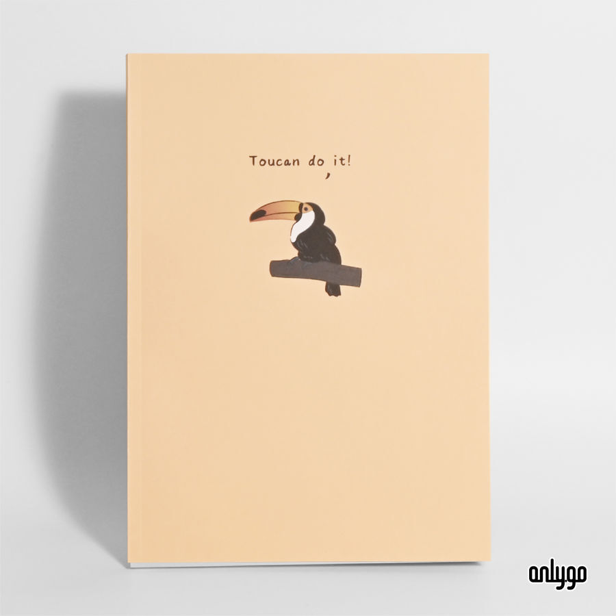 癒し系オオハシイラストノート 白無地｜Toucan do it! 台湾デザイン