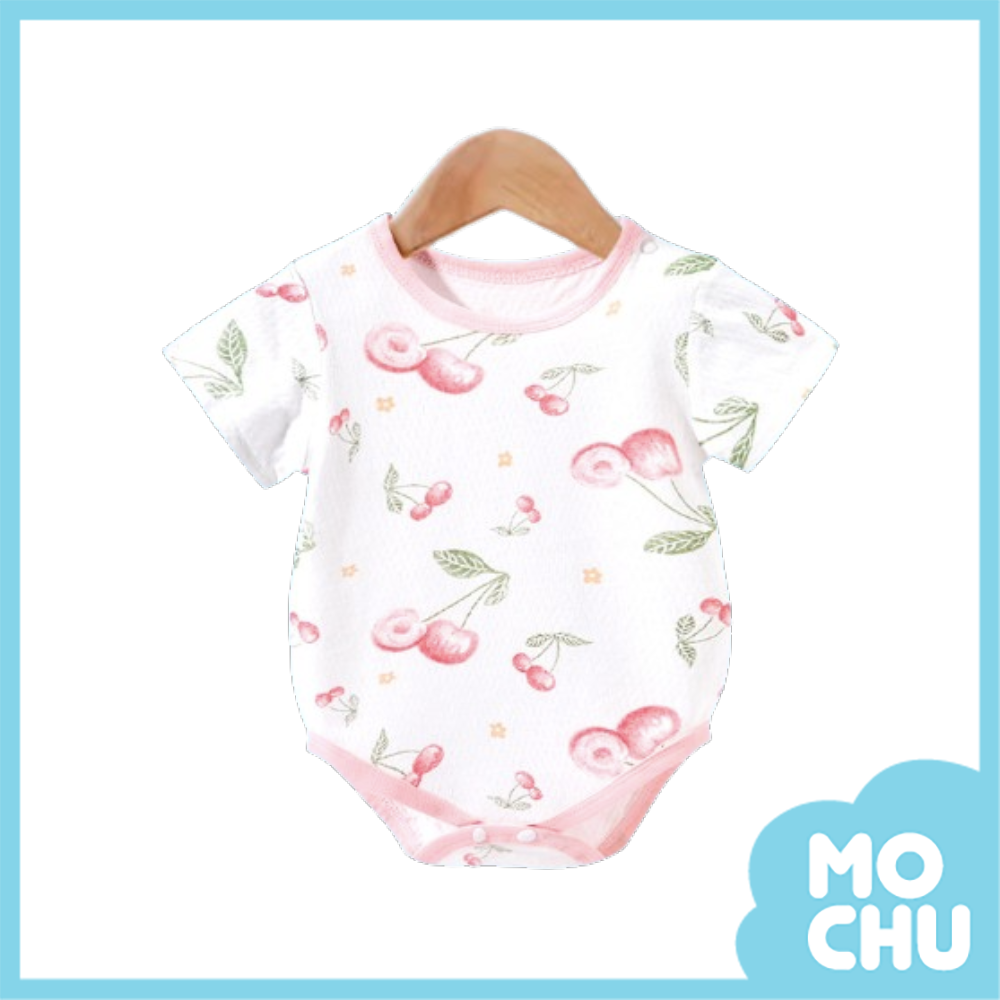 甜櫻桃薄款短袖包屁衣