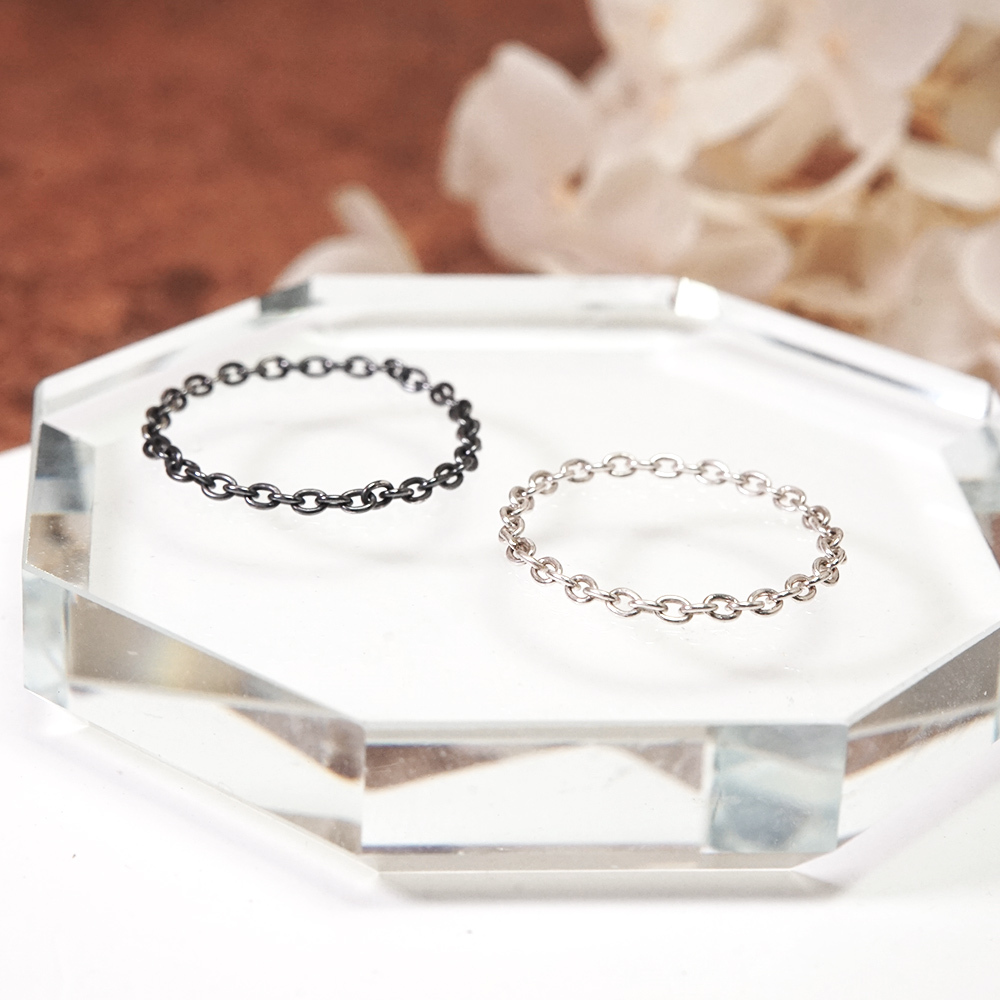 【網路限定】經典圓圈 純銀鍊戒 女戒 軟戒指 多款戒圍 可當尾戒