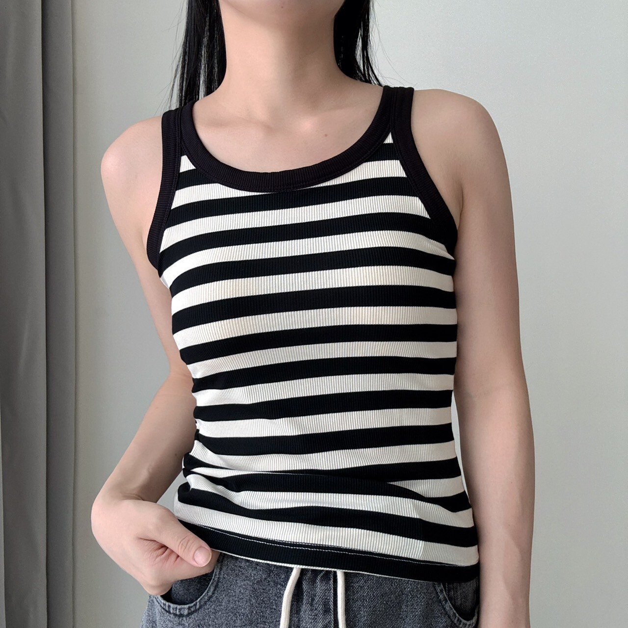 長版的彈性寬條紋（bratop）（現貨）