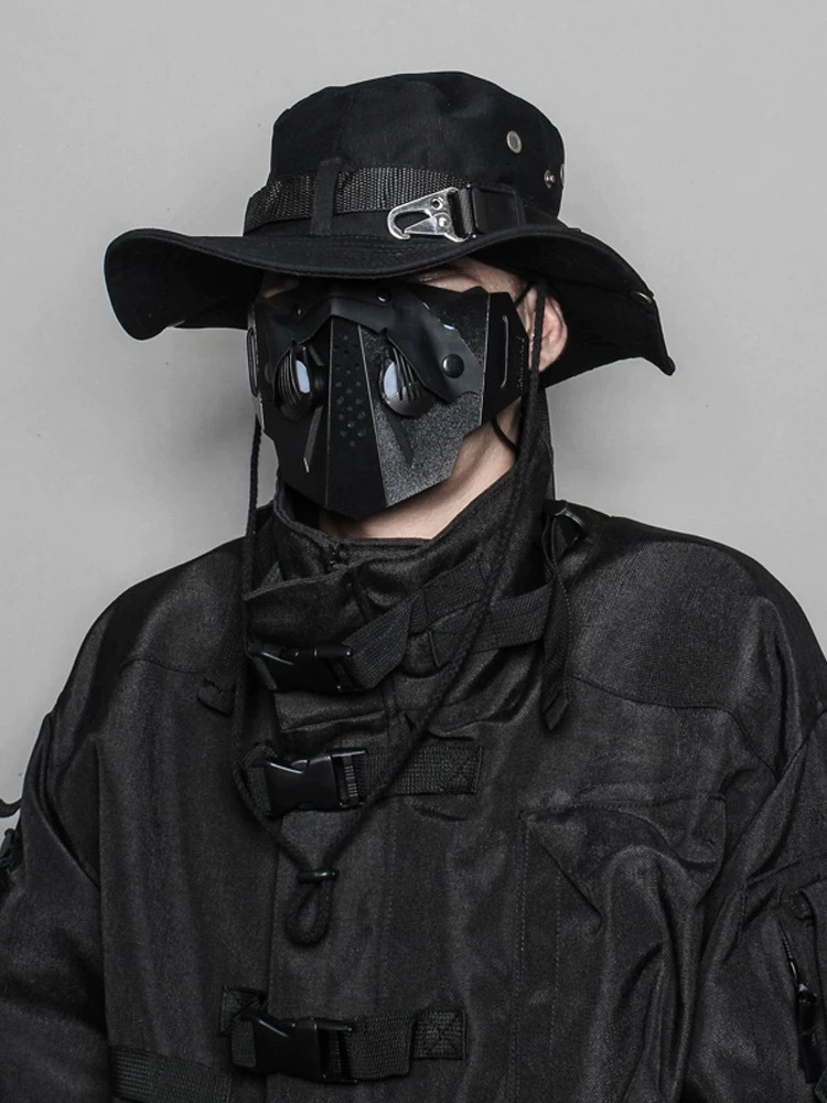 𝙏𝙀𝘾𝙃𝙒𝙀𝘼𝙍 暗黑抽繩金屬機能漁夫帽