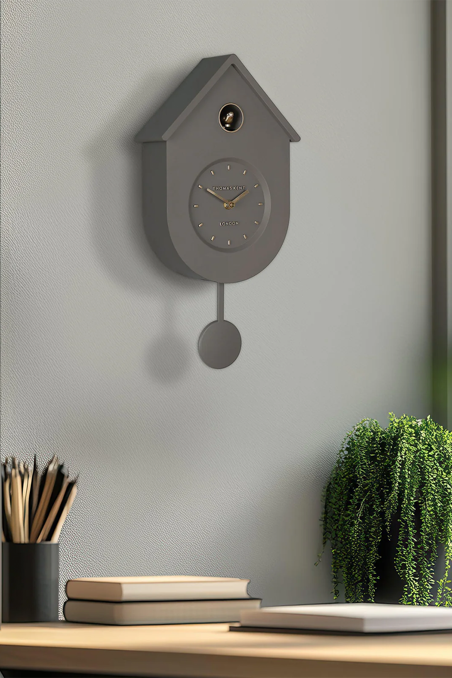 Thomas Kent｜CUCKOO 13吋擺錘咕咕鐘 - 深褐灰