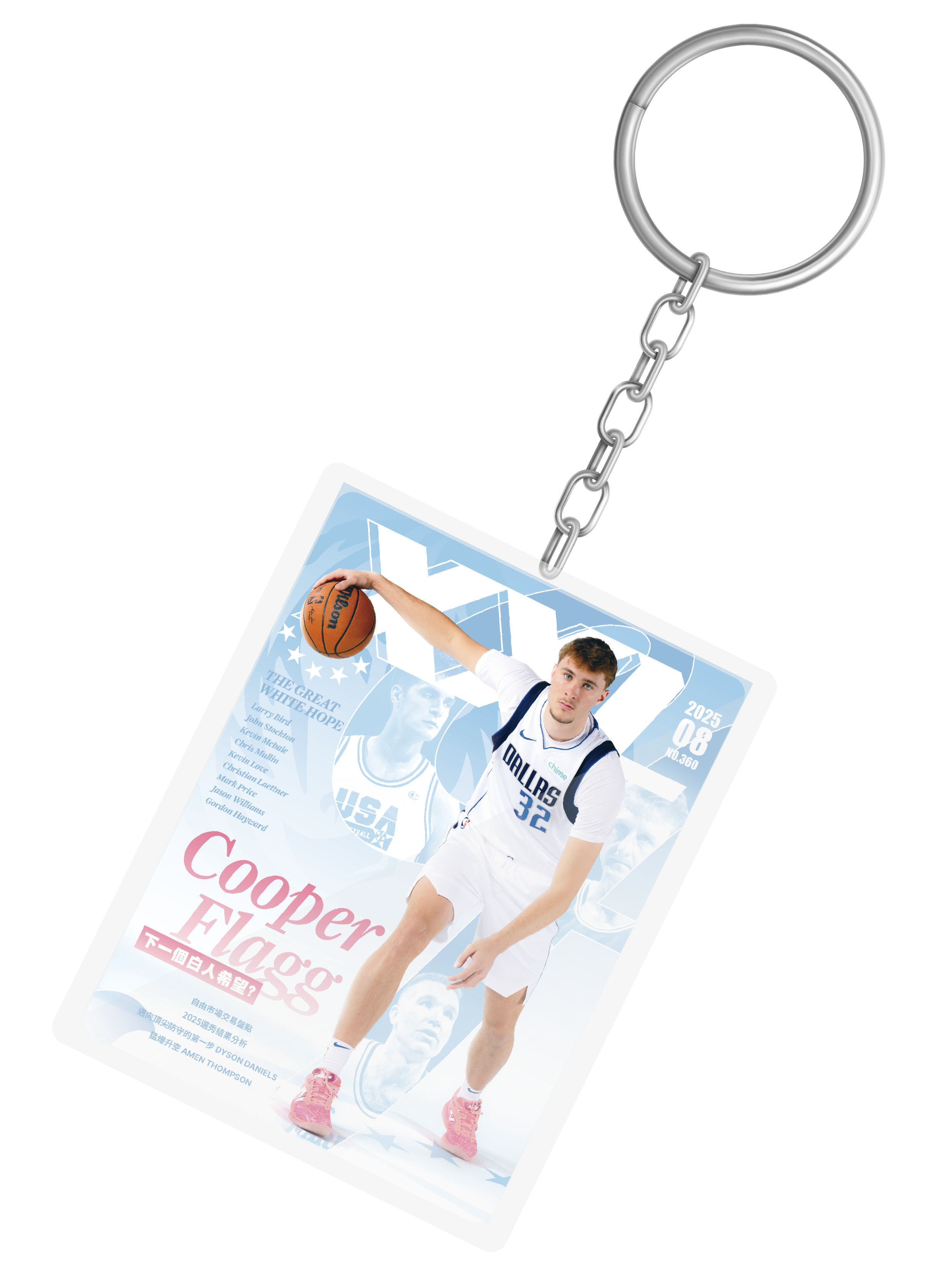 2025八月號Cooper Flagg封面鑰匙圈