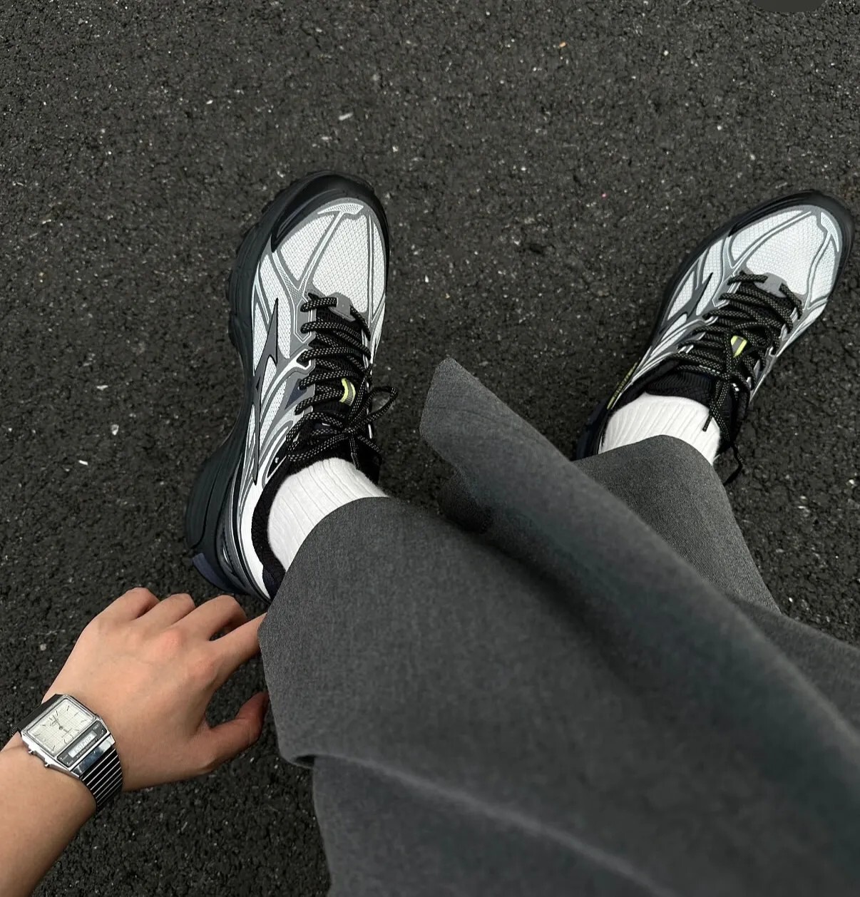 "代購" MIZUNO HALO MIX TL 復古 防潑水 銀灰 男女同款 D1GH251203