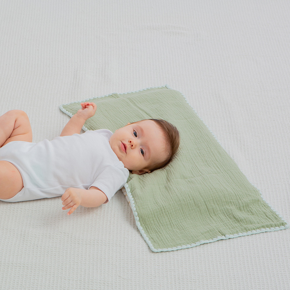 枕頭巾體驗兩件組｜gunite 極緻棉柔美系列-紗布嬰兒枕頭巾｜透氣快乾30x65cm｜多款可選