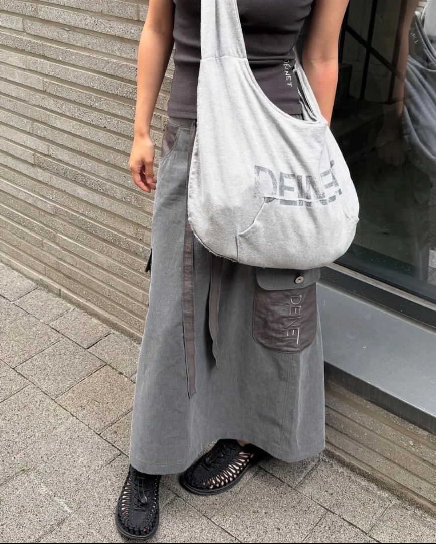 DEINET LOGO 印花 結繩 托特包 黑色 / 灰色