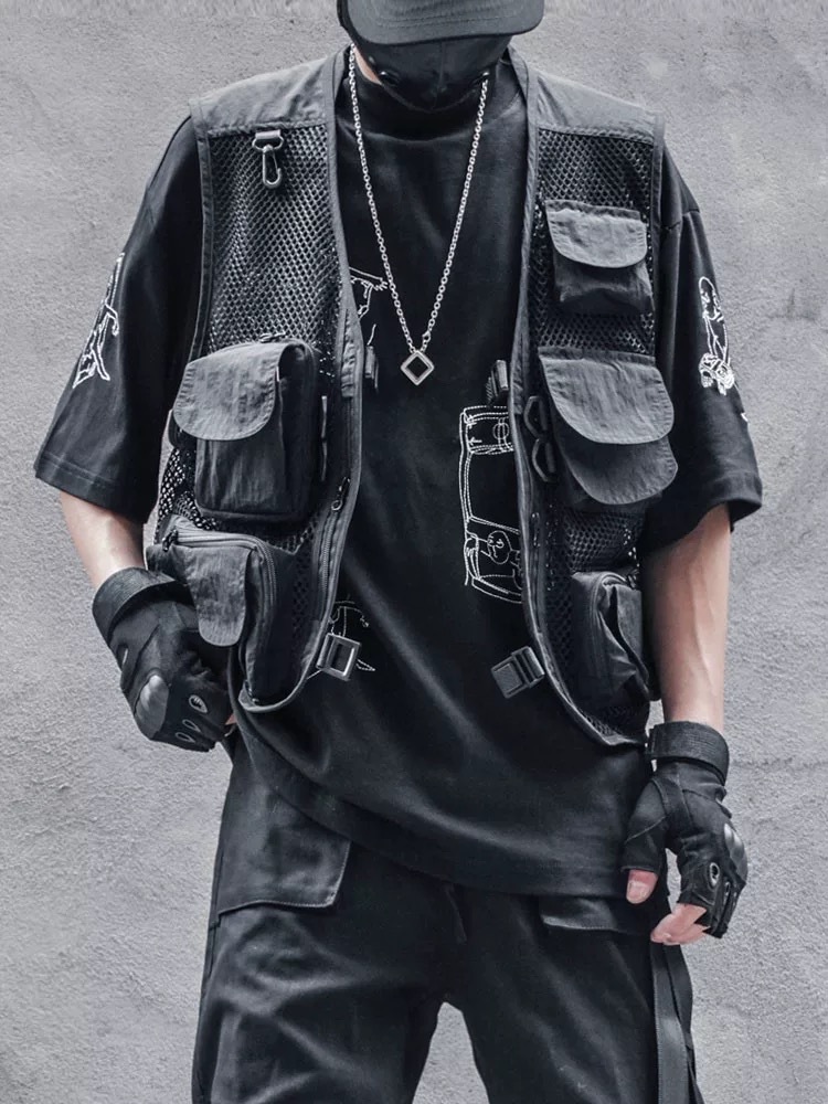 𝙏𝙀𝘾𝙃𝙒𝙀𝘼𝙍 重工多口袋戰術網布馬甲背心
