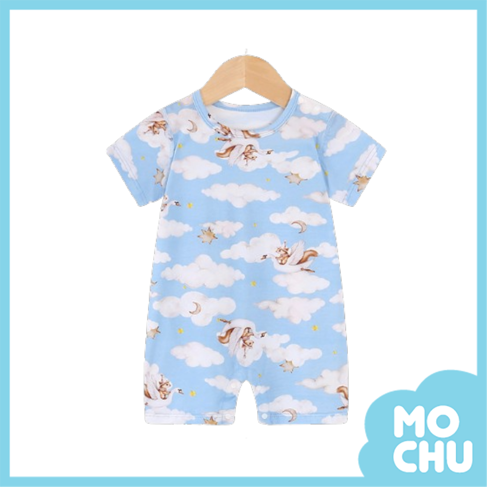 雲端松鼠短袖連身衣(含帽子)