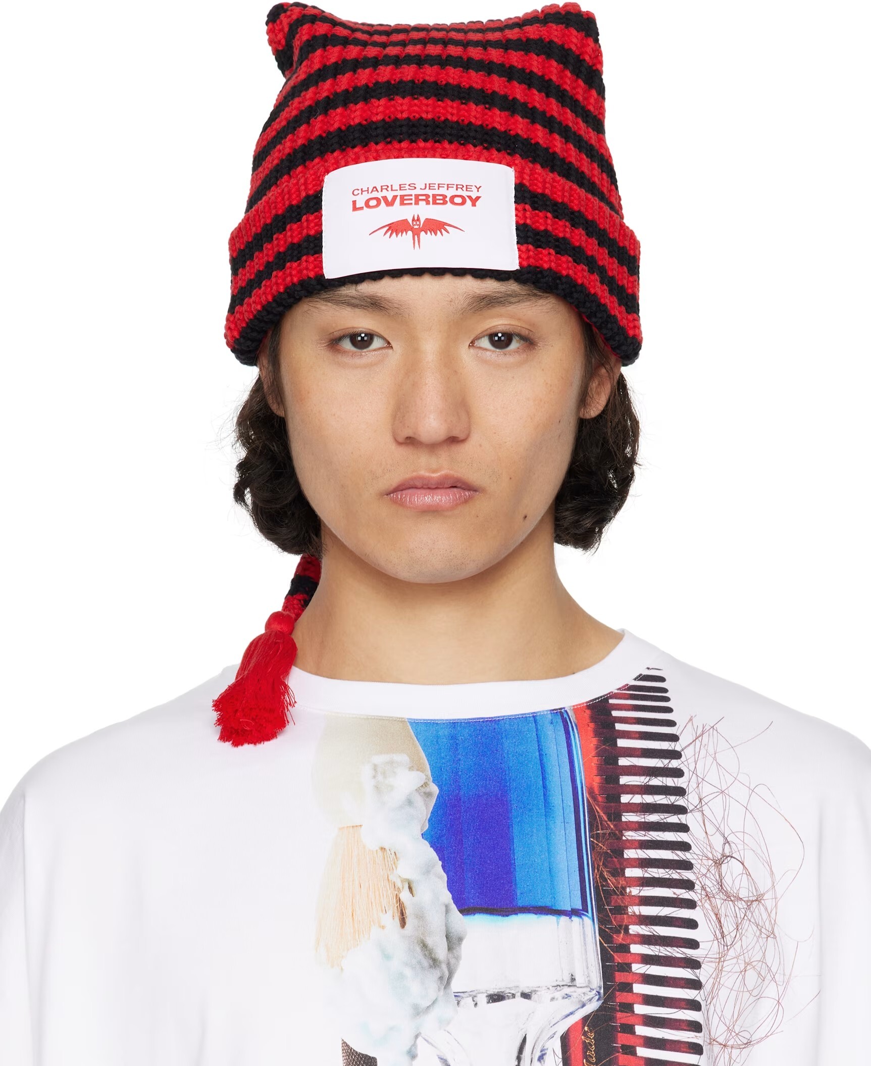 【Focus Store】預購 Charles Jeffrey LOVERBOY Sloppy Giuseppe Beanie " Red & Black" 紅黑 毛帽