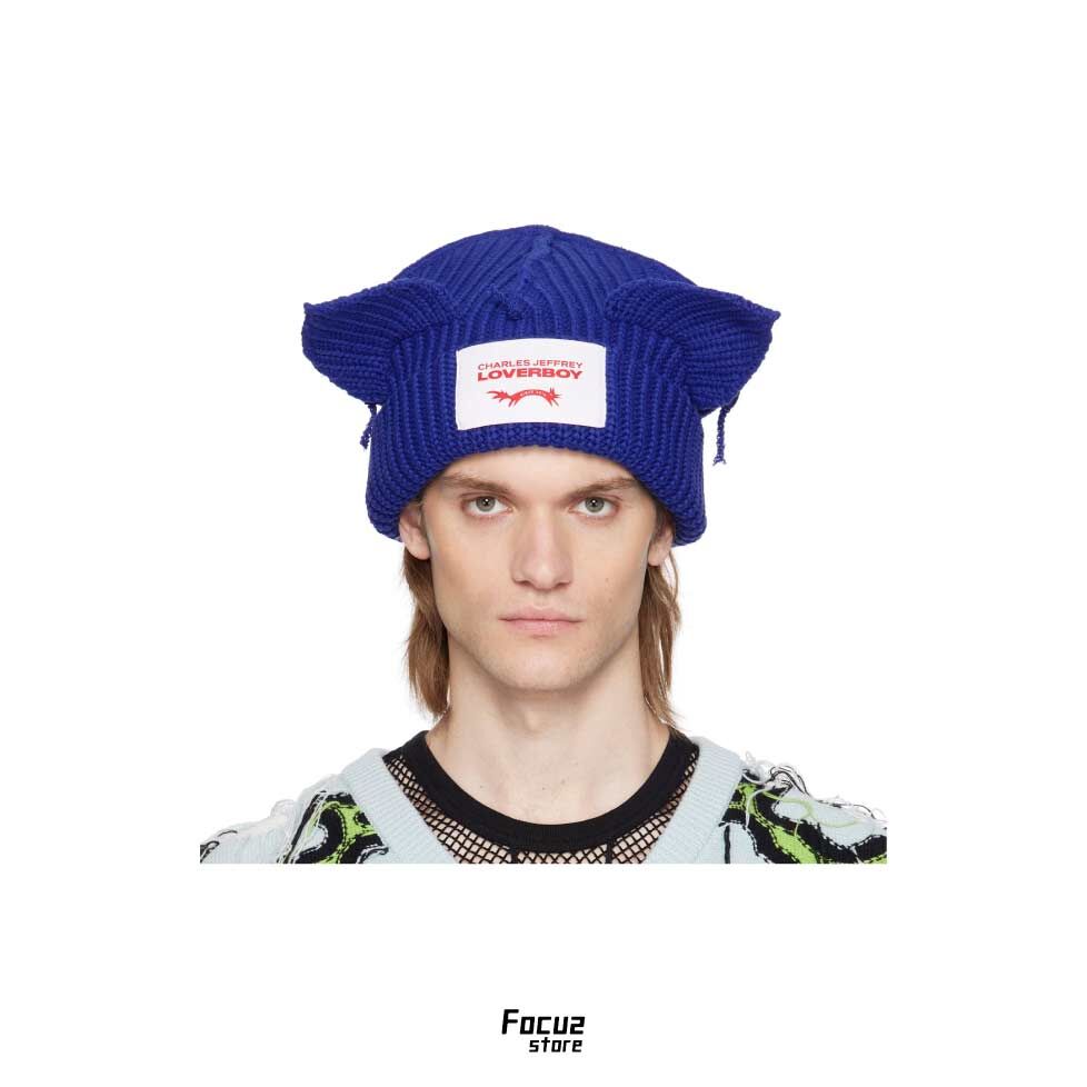 【Focus Store】預購 Charles Jeffrey LOVERBOY Chunky Ears Beanie "Blue" 藍色 毛帽