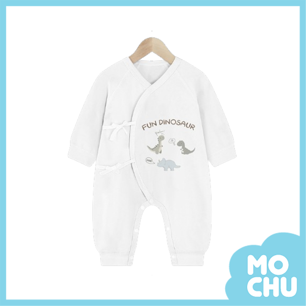 恐龍樂園綁帶長袖連身衣