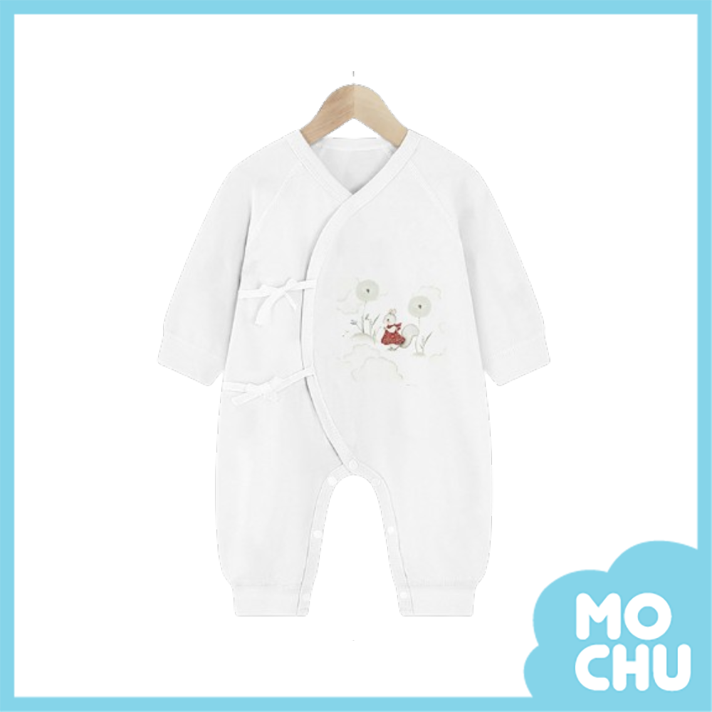 田園松鼠綁帶長袖連身衣