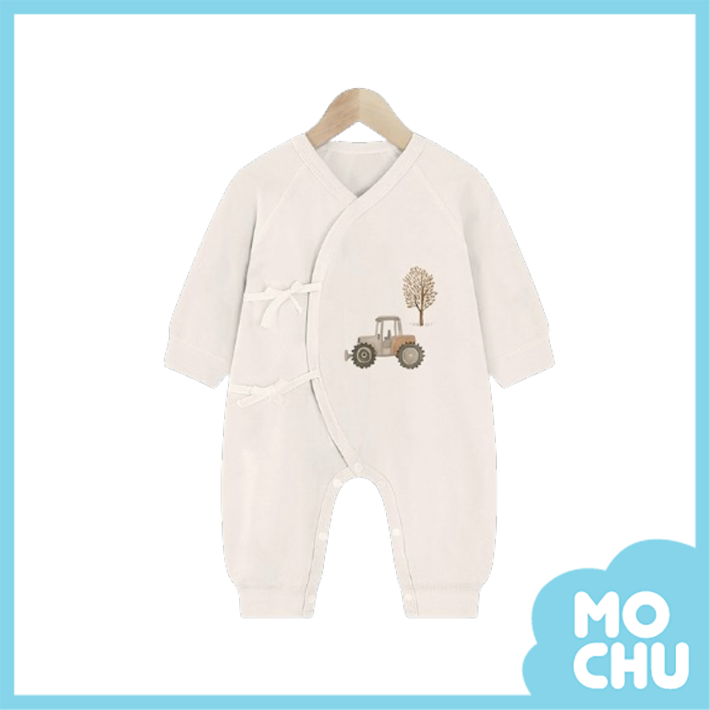 拖拉機綁帶長袖連身衣