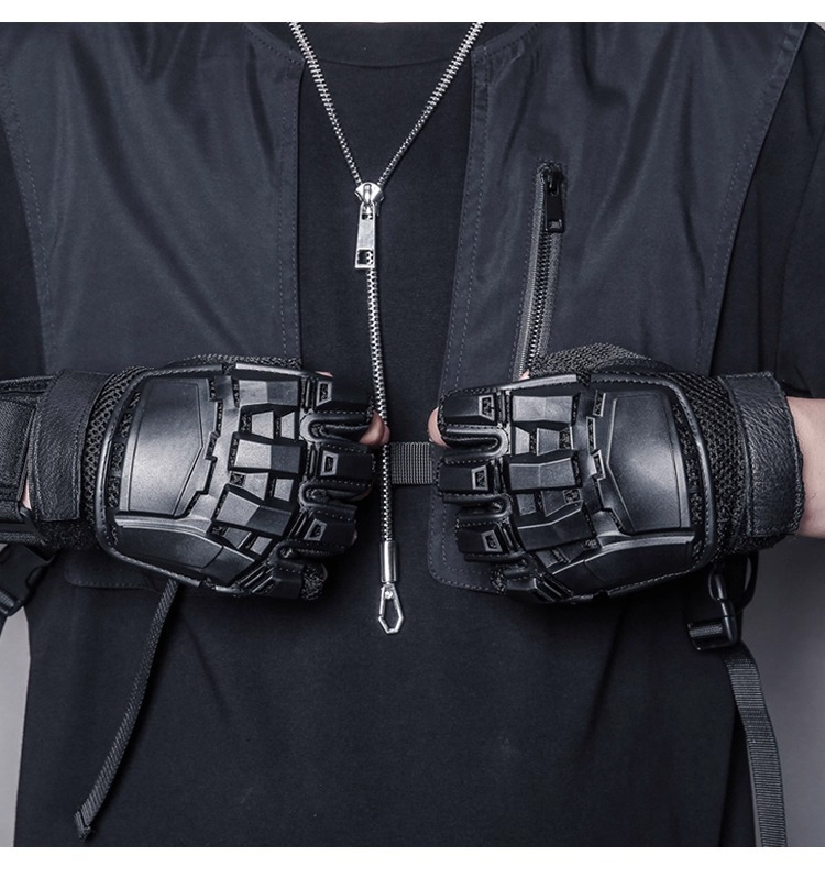 𝙏𝙀𝘾𝙃𝙒𝙀𝘼𝙍 黑武士工業機械半指手套