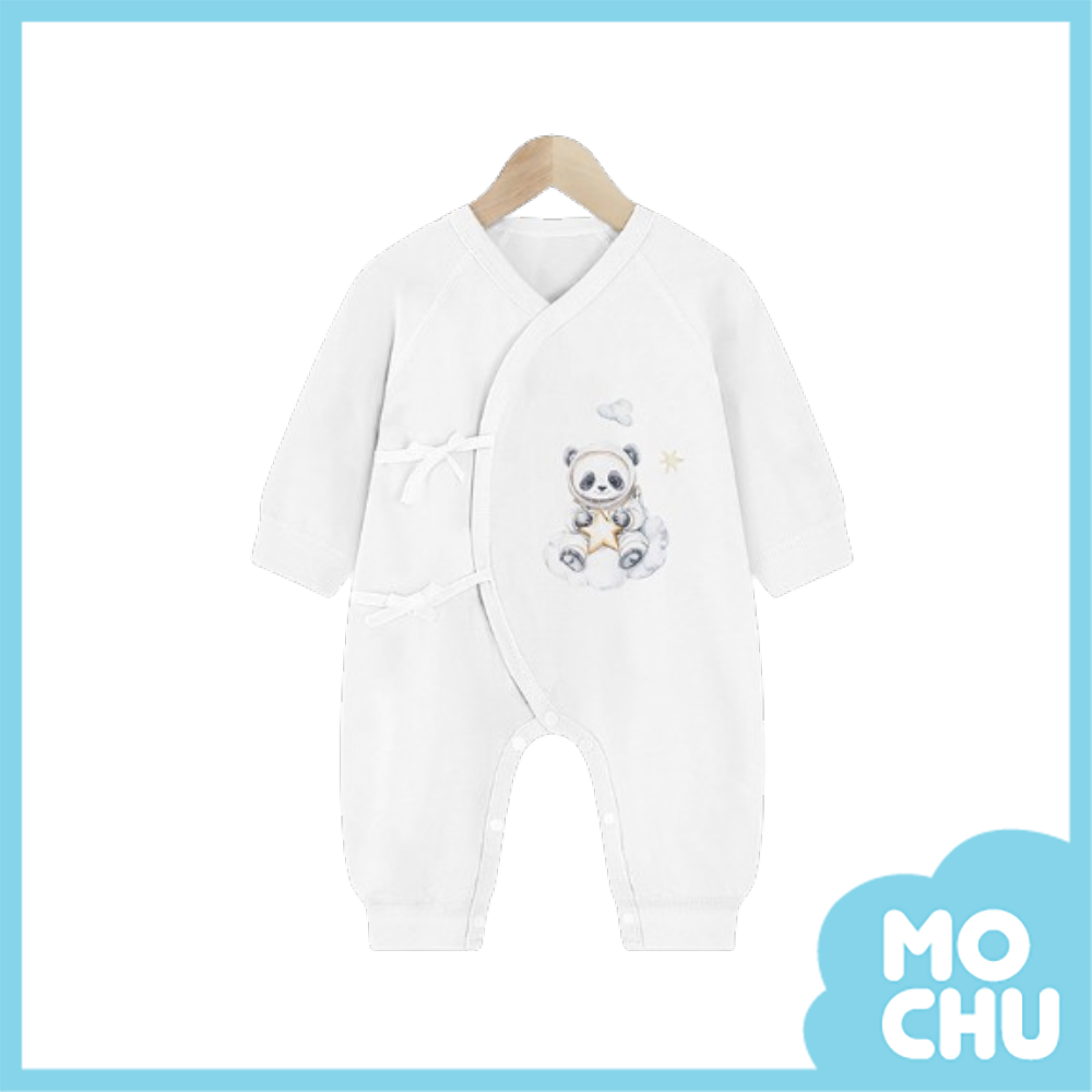 摘星熊貓綁帶長袖連身衣