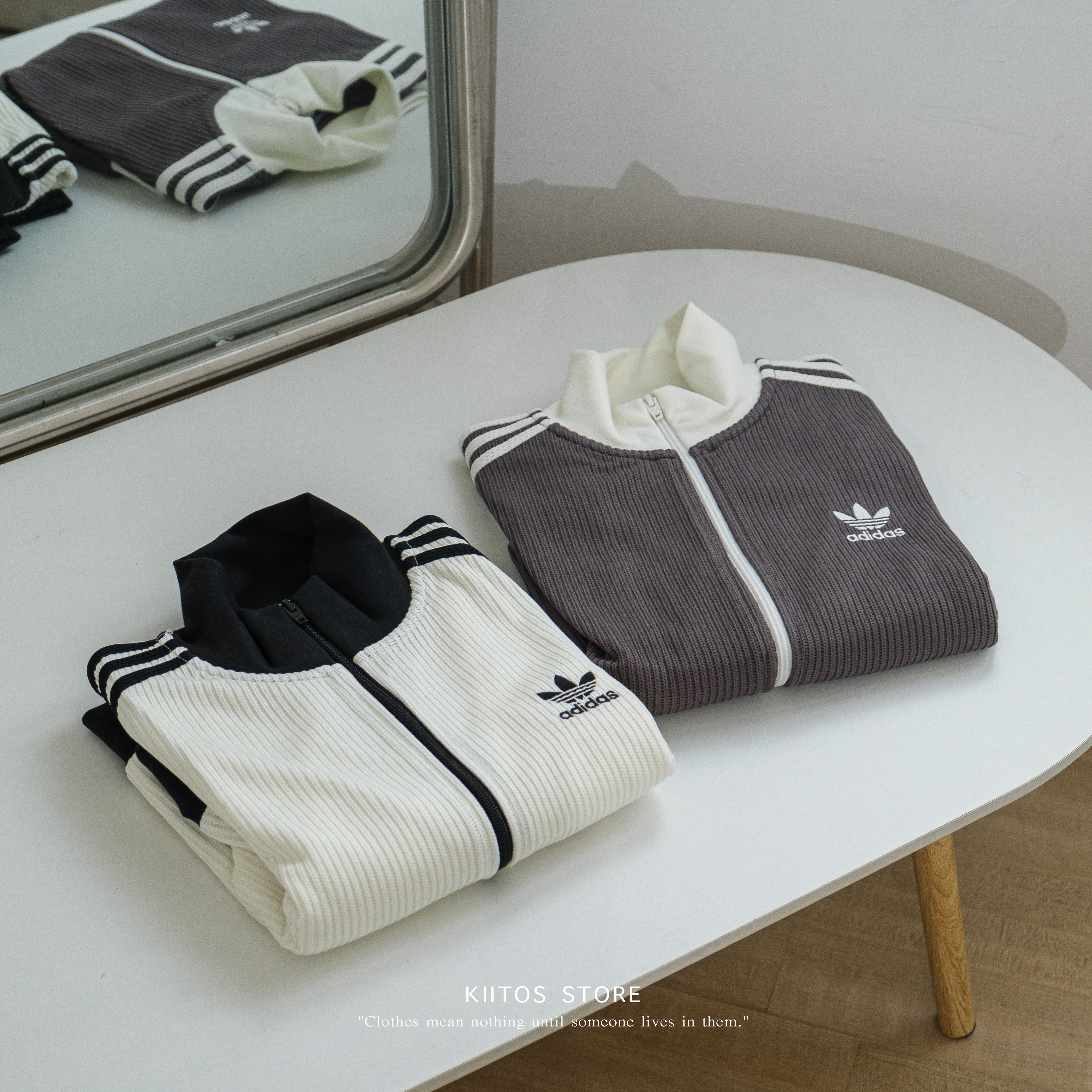 ADIDAS ORIGINALS 短板 針織運動外套 女款 三葉草 米-KC2649 咖-KC2650