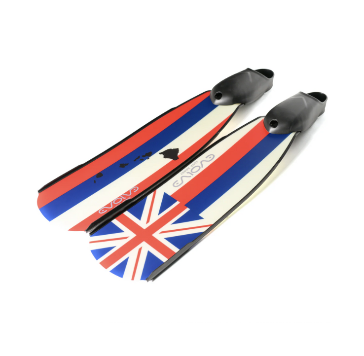 ▲ Evolve AIR 玻璃纖維蛙鞋Hawai'i Flag 夏威夷國旗 (不含腳套)