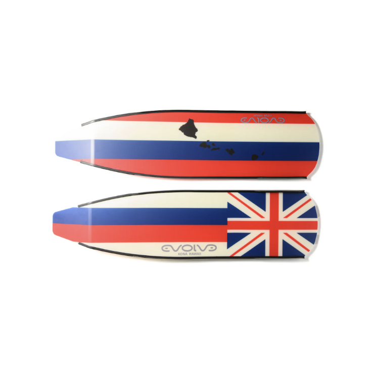 ▲ Evolve AIR 玻璃纖維蛙鞋Hawai'i Flag 夏威夷國旗 (不含腳套)