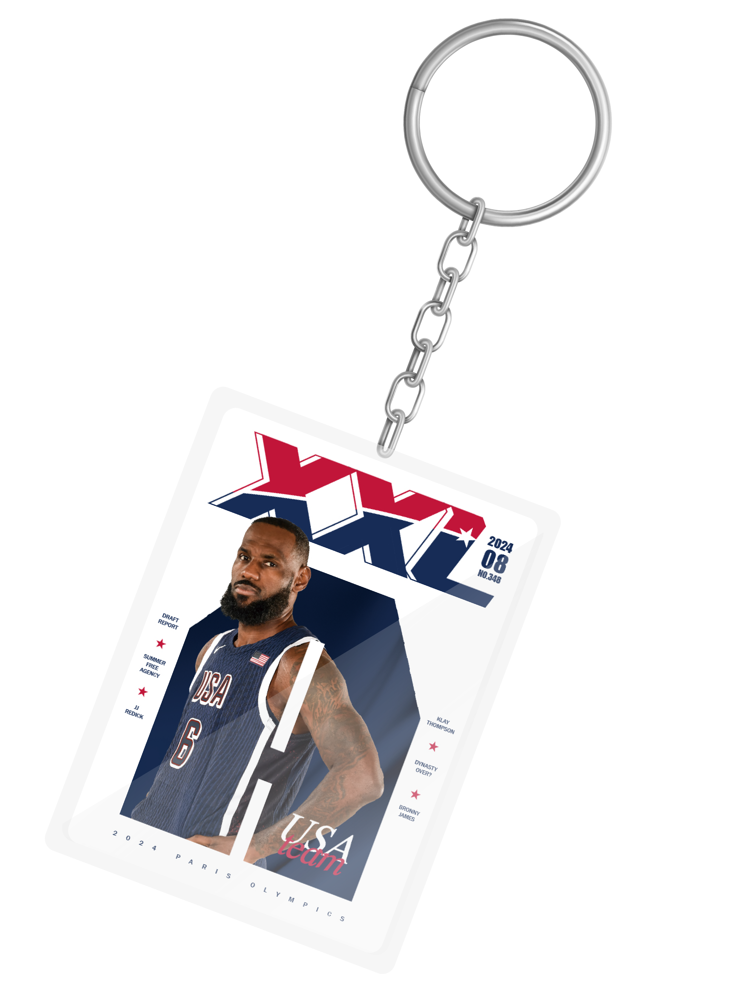 XXL 2024 8月號 Olympic Team USA封面 鑰匙圈