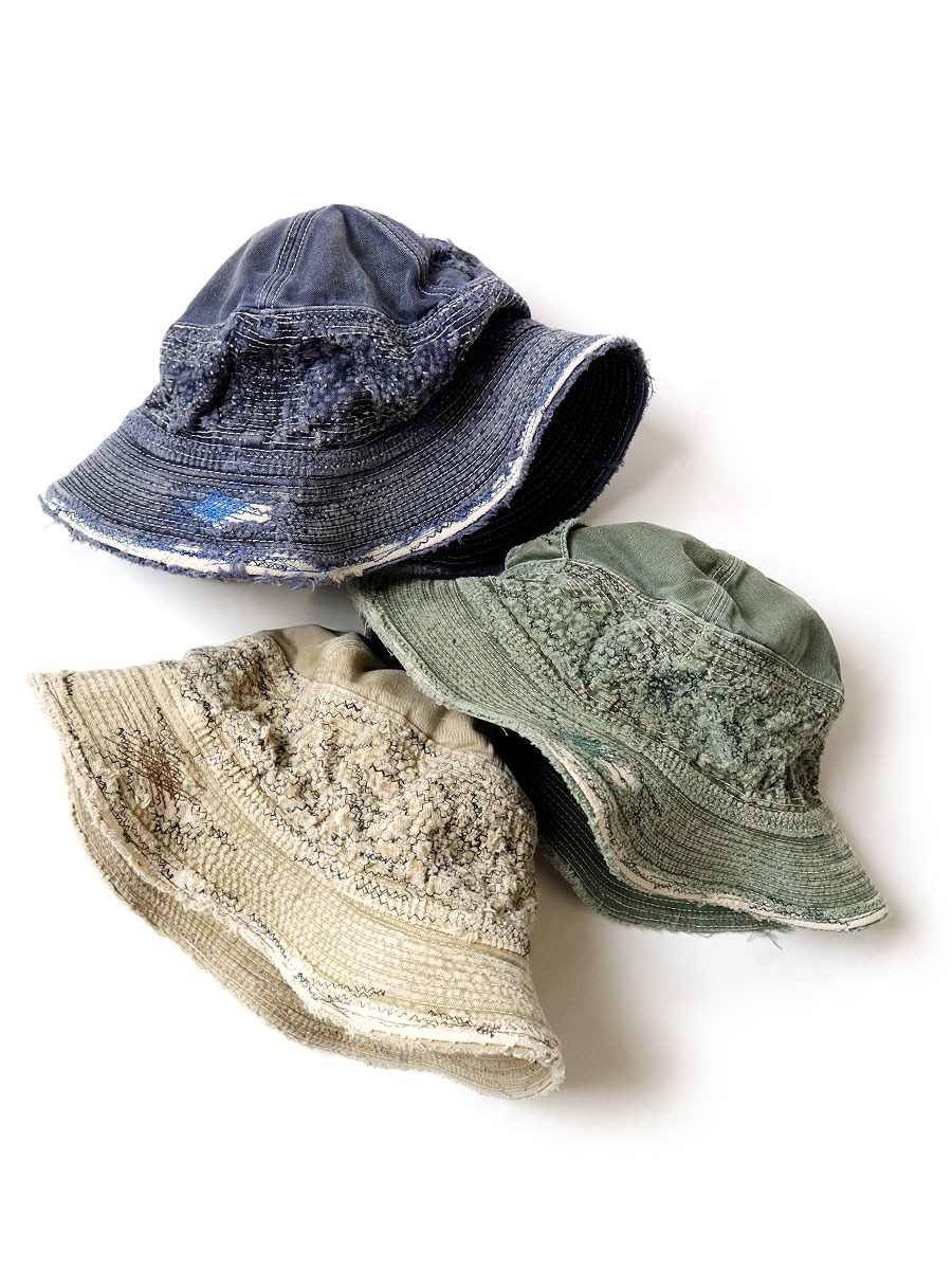 2025AW KAPITAL 11.5oz 老人與海 Hat 牛仔 丹寧 破壞 漁夫帽 帽子 3色 現貨 EK-1499XH
