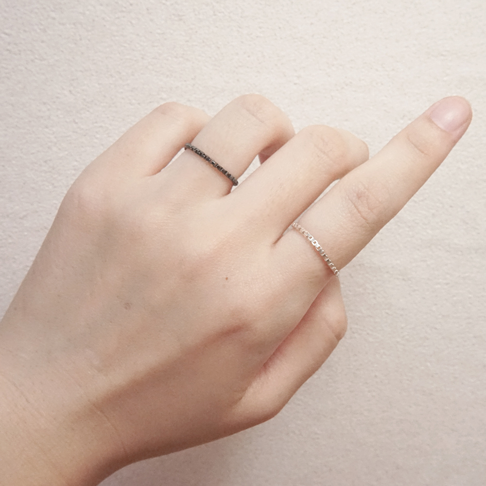 【網路限定】經典威尼斯 純銀鍊戒 女戒 軟戒指 多款戒圍 可當尾戒