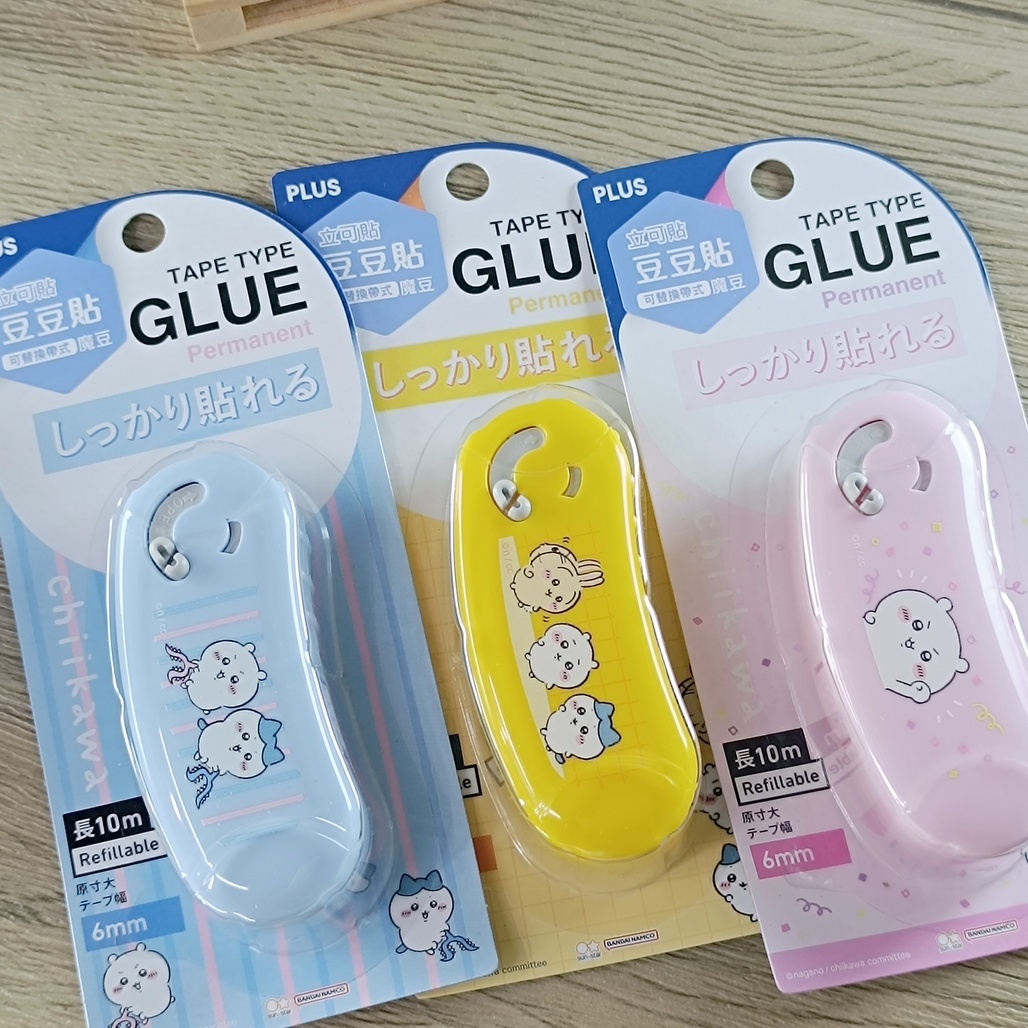 日本PLUS x 吉伊卡哇．魔豆立可貼 6mm*10m 共三款