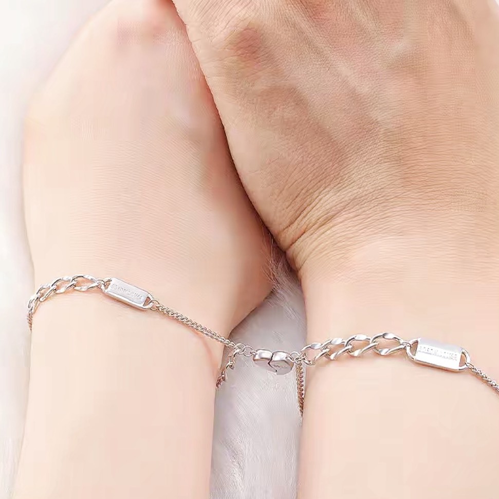 PRP 愛心 相吸 磁吸設計 S925銀手鍊 情侶款 對鏈 手環 禮盒包裝