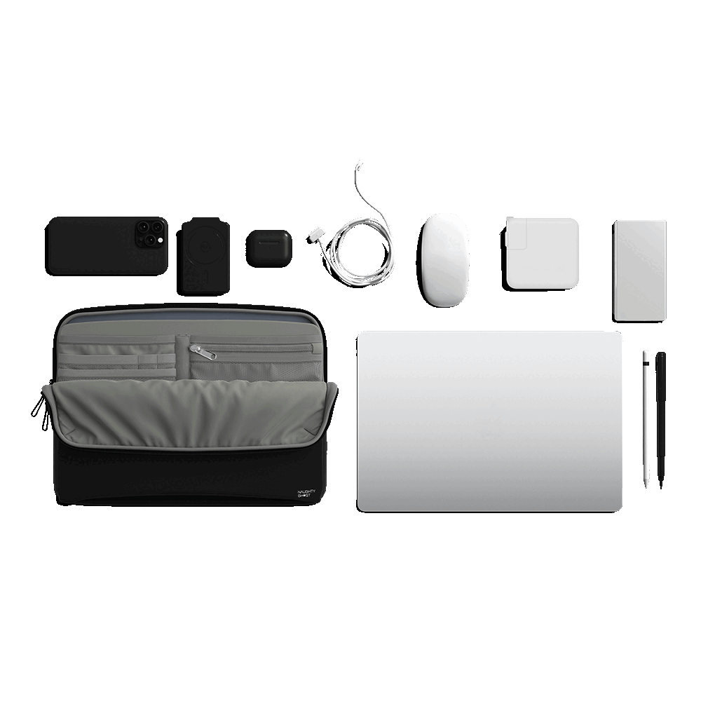 頑皮鬼 Pensive Macbook 防潑水抗震筆電收納內膽包，機能示意圖