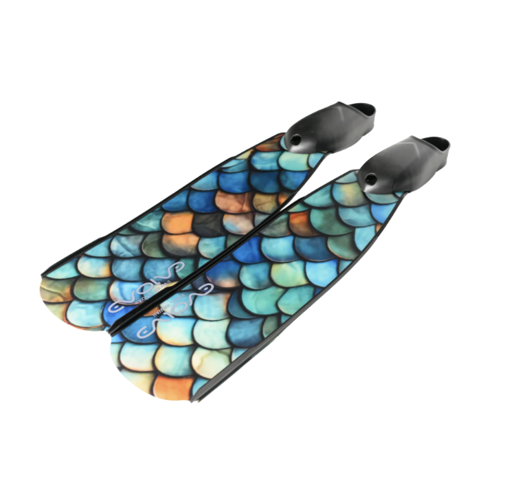 ▲ Evolve AIR 玻璃纖維蛙鞋Mer-Scales Blue (不含腳套)
