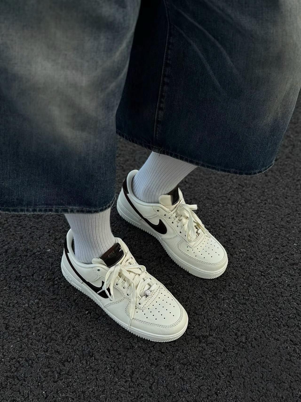 Nike air force 皮革米白棕 IH7332-001