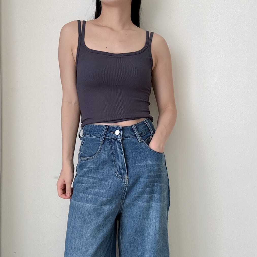 （三件$799免運）雙肩帶坑條彈性（bratop）（預購於5/14晚上12:00收單～預計3-6週才會收到！可接受再下單唷）