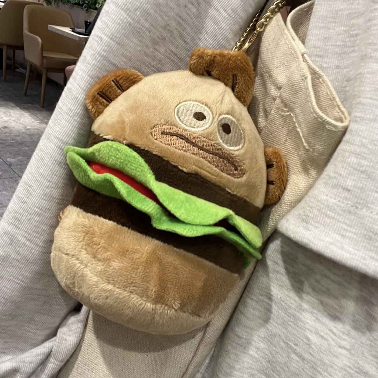 醜魚漢頓 漢堡包 吊飾 絨毛玩具 收納 食物系列 三麗鷗 日本