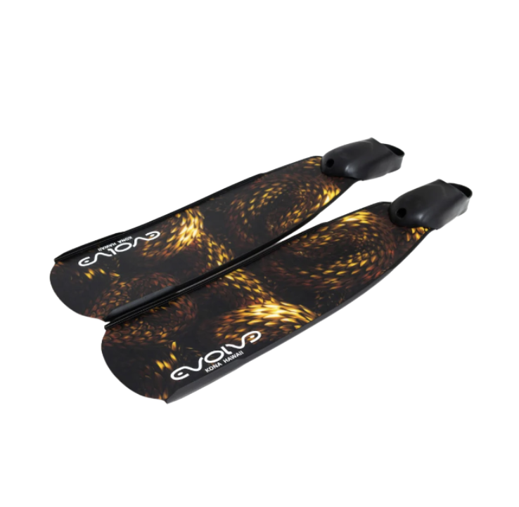 ▲ Evolve AIR 玻璃纖維蛙鞋 Golden Snake (不含腳套)