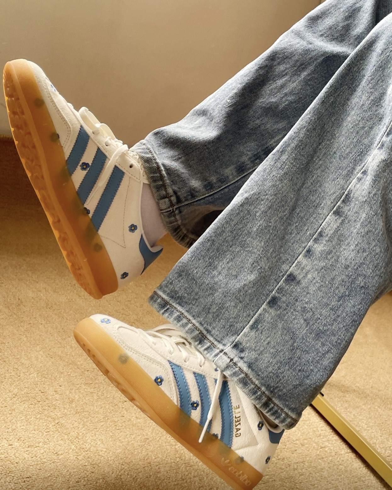 #代購 ADIDAS Gazelle Indoor 麂皮 刺繡小花 德訓鞋 IF4491