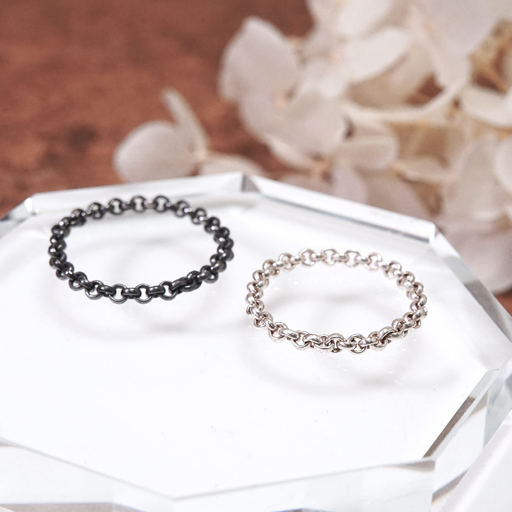 【網路限定】極簡小圓 純銀鍊戒 女戒 軟戒指 多款戒圍 可當尾戒