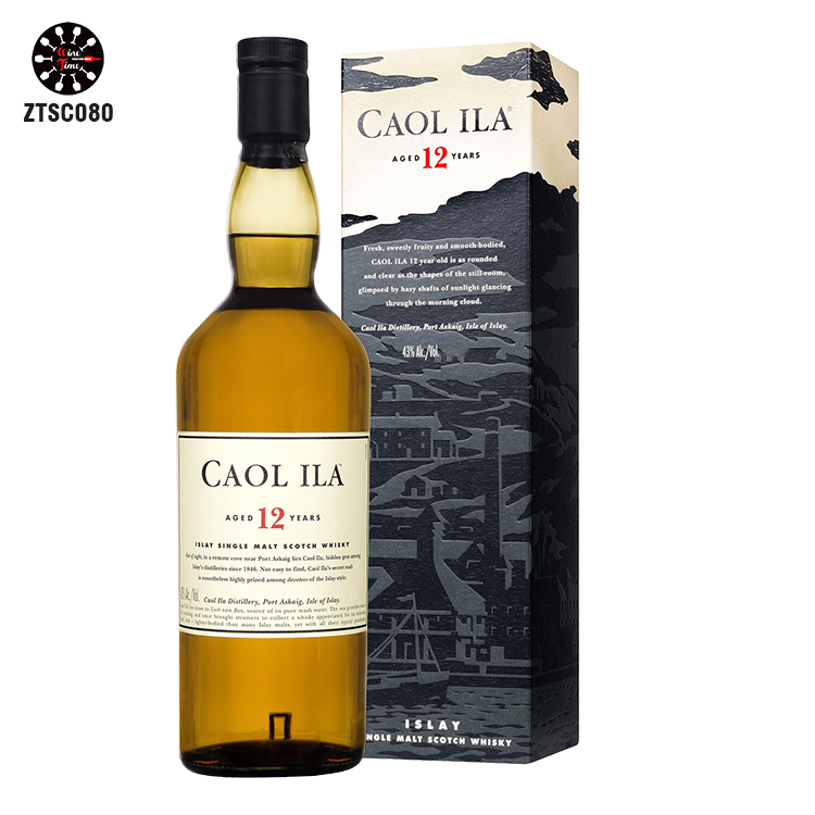 Caol Ila 12 Year Old Single Malt Scotch Whisky【白黑色禮盒】卡爾里拉12年單一純麥威士忌