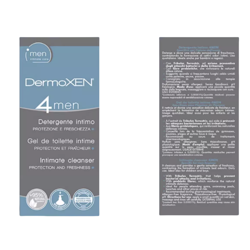 4men男士私密護理液 125ML【正品】 DERMOXEN HYDRA多美森   私密處緩癢 下體清潔洗液