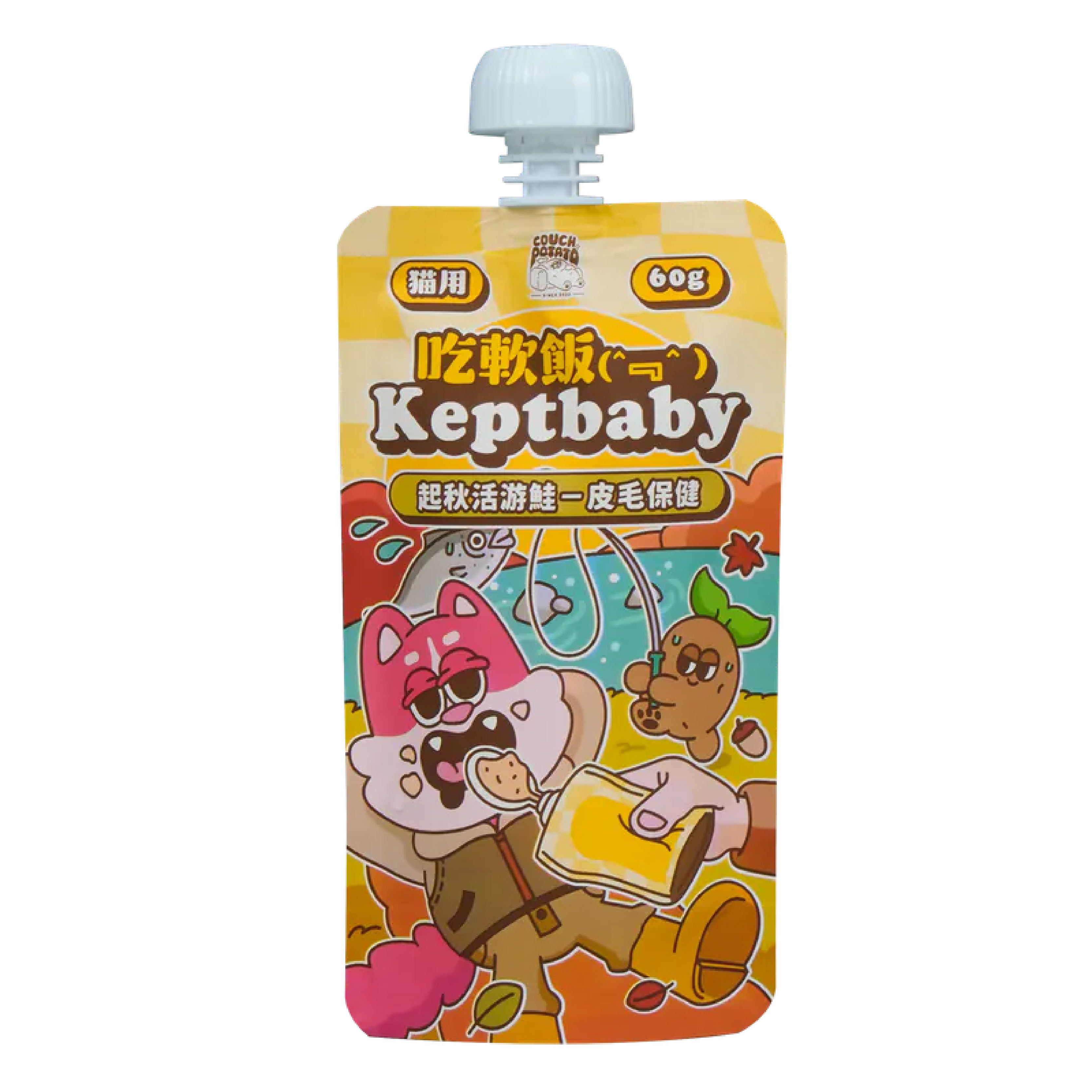 沙發馬鈴薯-吃軟飯骨肉泥主食餐包-起秋活鮭魚 (60g)