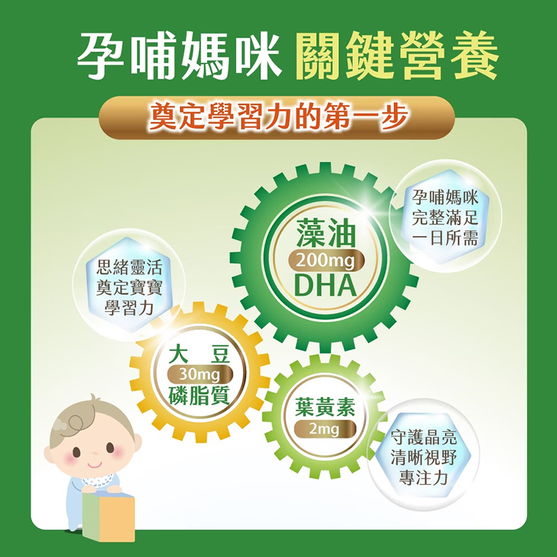 孕哺兒，媽媽藻油 DHA 軟膠囊
