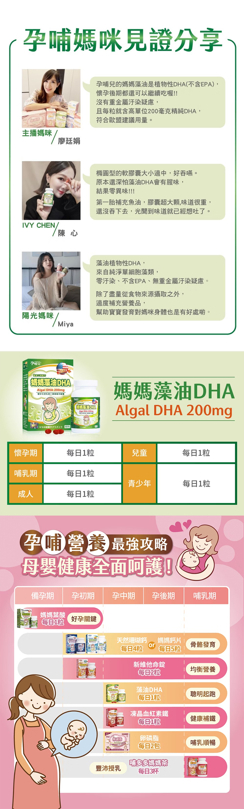 孕哺兒，媽媽藻油 DHA 軟膠囊