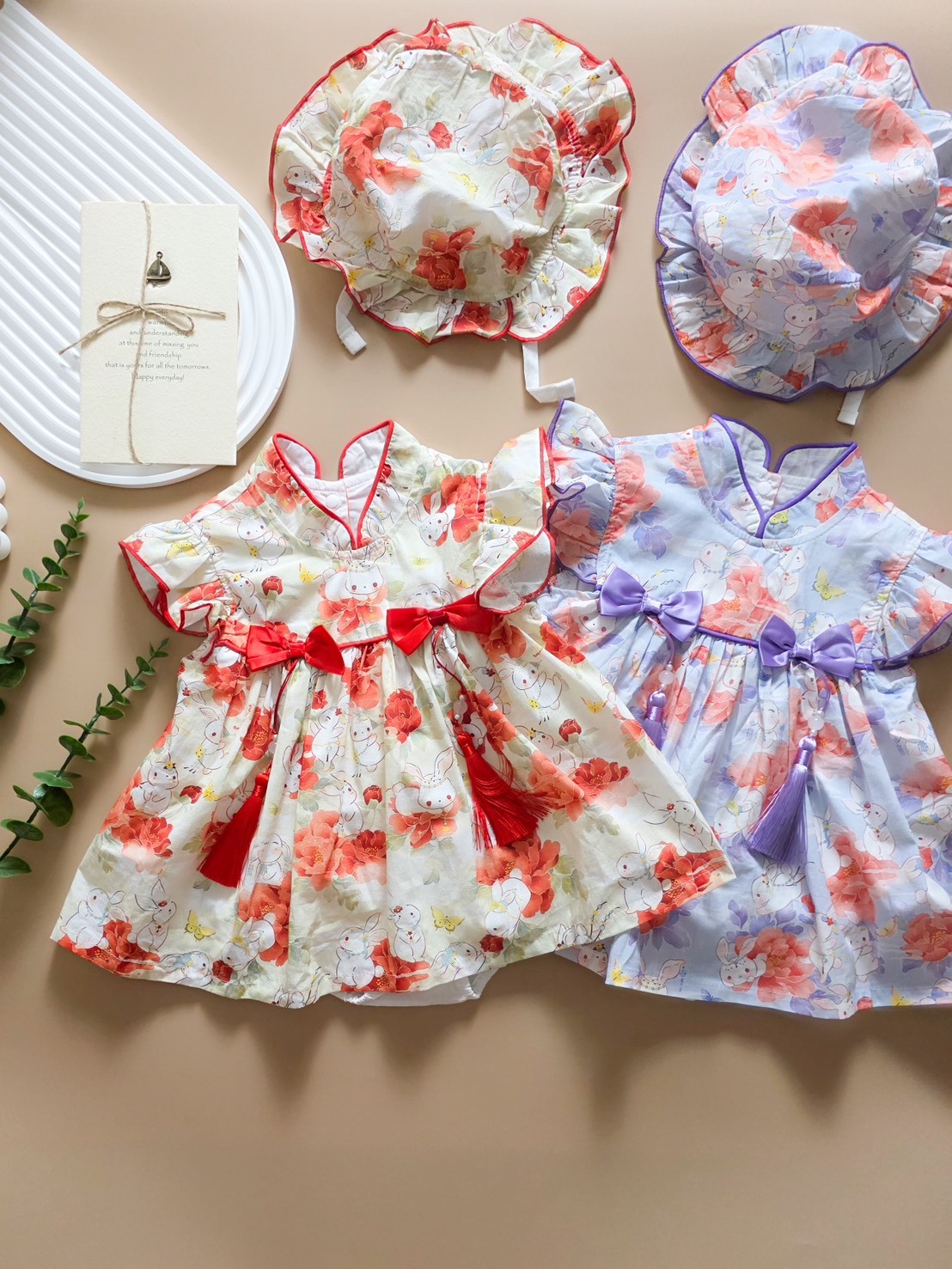 【送帽子】紅兔迎喜福 包屁裙 MF