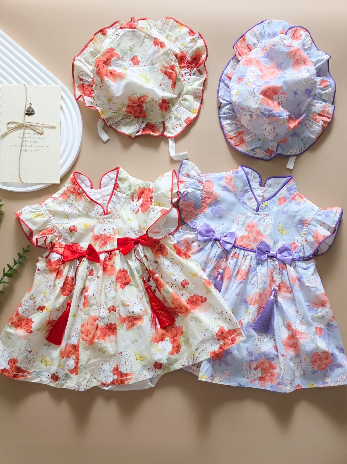 【送帽子】紫兔花徑迷 包屁裙 MF