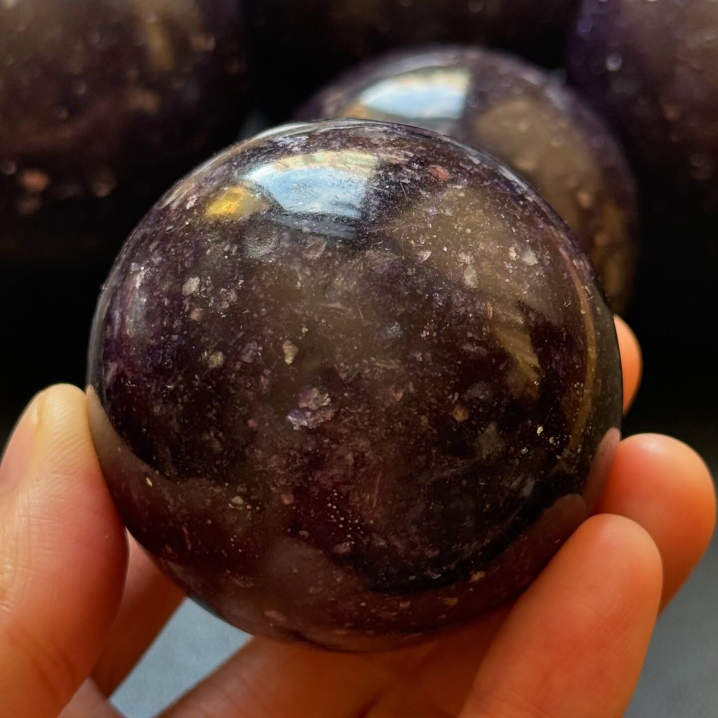 [原石] 紫雲母 水晶球
