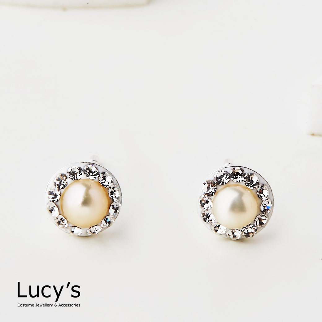 925純銀 珍珠柔光 耳環 (66366)