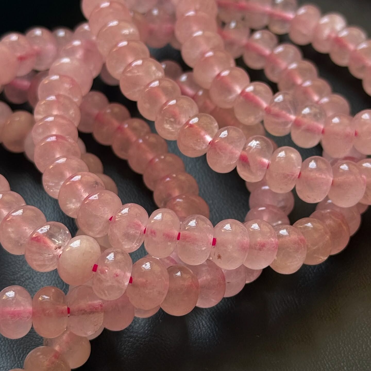 [原石] 粉晶 算盤珠水晶手串