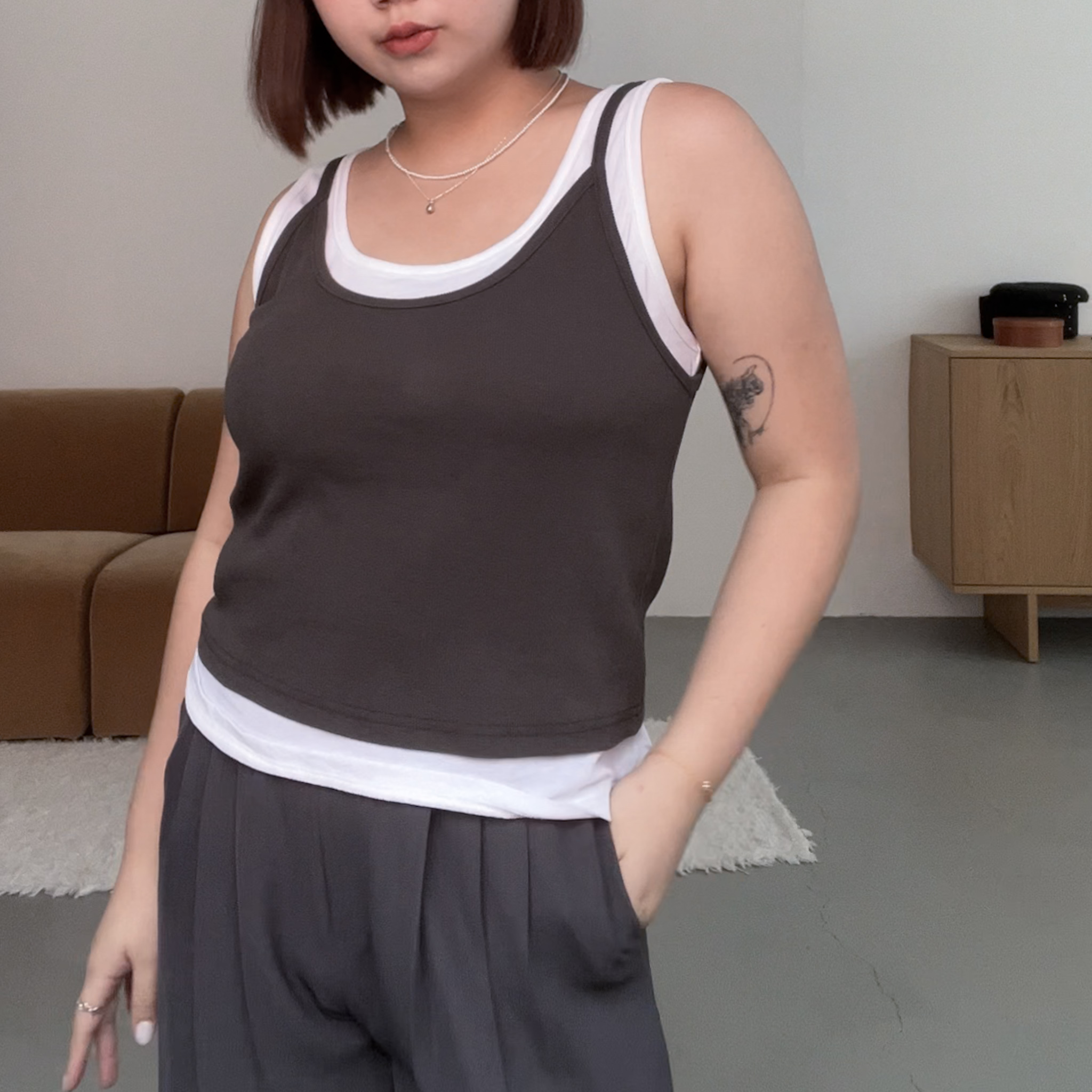 A36Q彈布設計雙層涼感背心