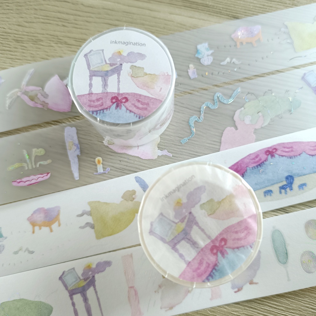 Dodolulu．墨墨想像 3.5cm燙金霧面PET/和紙膠帶 <整捲/分裝>