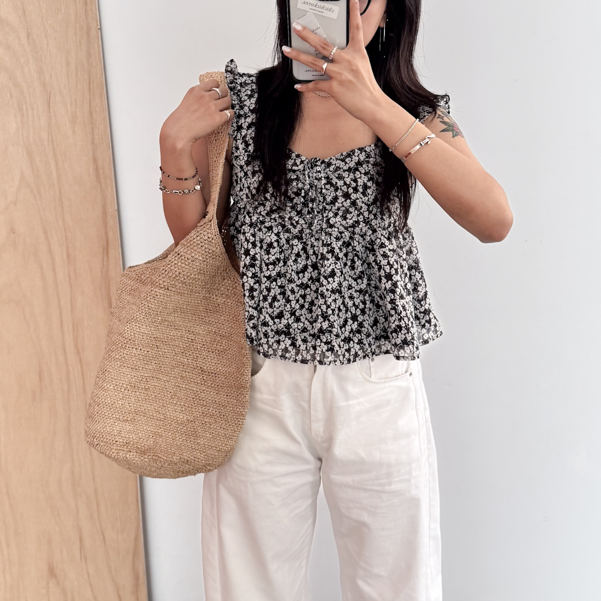 A37先買!韓系俏皮小碎花背心